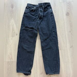 Agolde Black Straight Leg Jeans